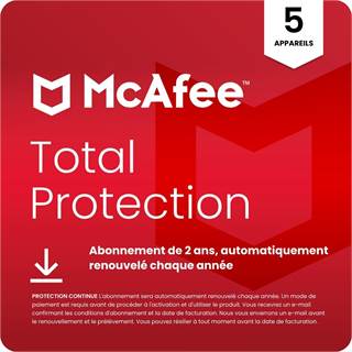 Photo McAfee Total Protection 2026 : 5 Appareils - 24 Mois - Sécurité Maximale - 24,99 EUR