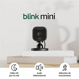 Blink Mini - Caméra d'intérieur compacte 1080p avec Alexa