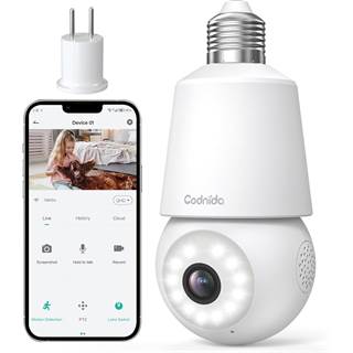 Photo Camera Surveillance WiFi 2K Ampoule - Vision Nocturne Couleur 360° - 62,99 EUR