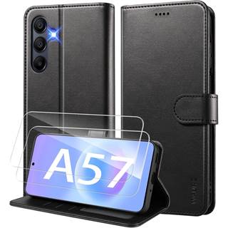 Photo Coque Samsung Galaxy A57 5G Cuir Portefeuille + 2 Verres Trempés - 7,21 EUR