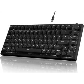 YINDIAO AK820 Clavier Mécanique 75% avec Knob - Interrupteurs Rouges