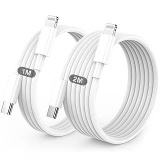 Câble USB-C vers Lightning MFi - Lot de 2 (1M+2M) Charge Rapide