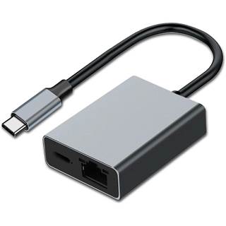RUIZHI Adaptateur USB-C vers RJ45 Ethernet + Charge 100W pour Chromecast et laptops