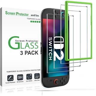 amFilm Verre Trempé pour Nintendo Switch 2 (3 pièces) – Protection HD 9H
