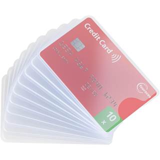 Fouraces Lot de 10 Protège-Cartes Transparent | Étui Rigide pour Cartes Bancaires et Navigo