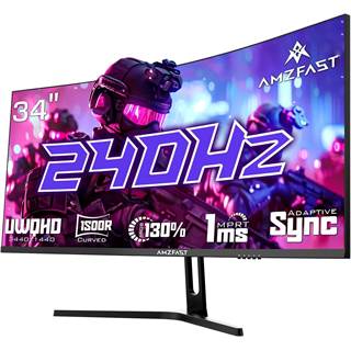 Amzfast AMZG34C5Q Pro – Écran PC Gamer Incurvé 34" UWQHD 240Hz