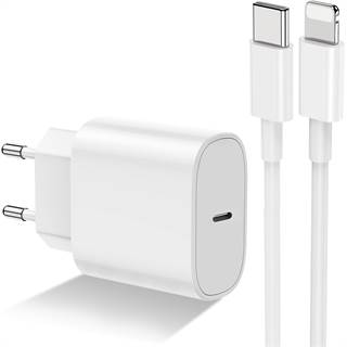 Kit Chargeur Rapide 20W USB-C + Câble 2m pour iPhone