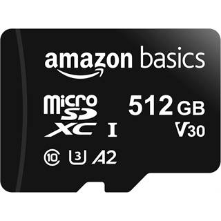 Amazon Basics microSDXC 512 Go A2 U3 + Adaptateur