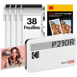 KODAK Mini 2 Retro - Imprimante Photo Portable Bluetooth