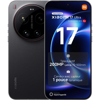 Xiaomi 17 Ultra 16 GB + 512 GB – Smartphone noir Leica 200 MP