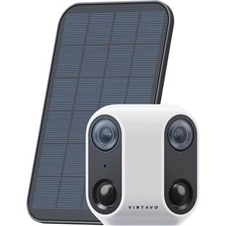 Caméra VIRTAVO XM1 WiFi Extérieure - Double Objectif 160° + Panneau Solaire