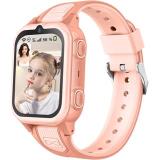 Montre Connectée Enfant Atopment 4G GPS Rose – Appel Vidéo, SOS, Étanche