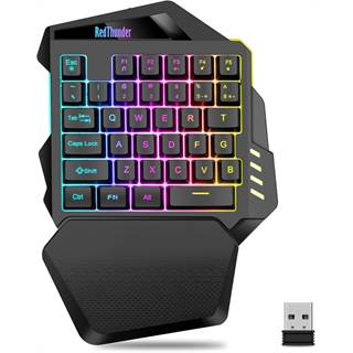 RedThunder G60 - Clavier Gaming Une Main RVB Sans Fil 35 Touches