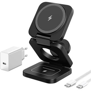 Station de Charge MagSafe 3-en-1 KU XIU - Pliable & Rapide