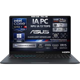 ASUS Laptop IA Ultra7 255H – 16 FHD, 24Go RAM, 1To SSD