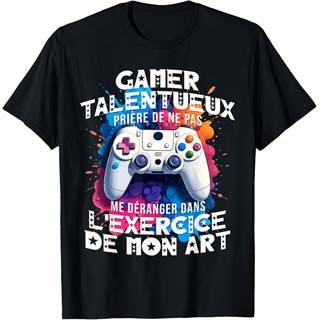 T-Shirt Gamer Geek : Console Gaming pour Ado Accro aux Jeux Vidéo