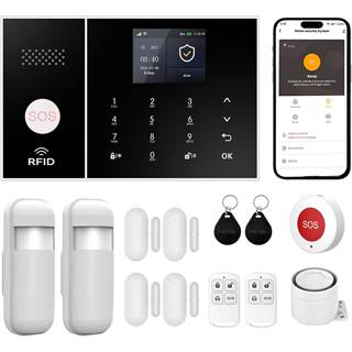 XUK Alarme Sans Fil 4G/GSM/WiFi Maison - Kit Complet 13 pièces
