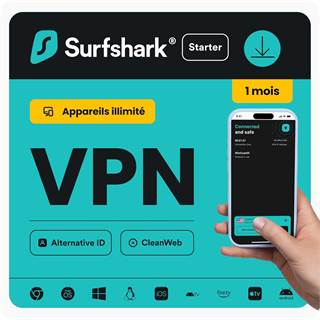 Surfshark Starter VPN - Abonnement 1 Mois avec Code Numérique