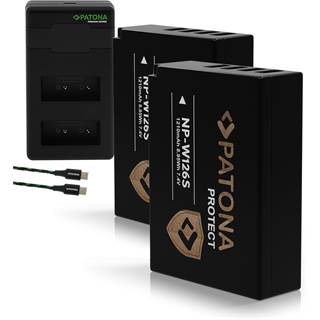 PATONA 2X Batterie NP-W126S + Chargeur PD pour Fujifilm