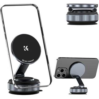 Photo K&F CONCEPT Support Téléphone Voiture Magnétique à Ventouse – Rotatif 360°, Pliable et Réglable - 23,99 EUR