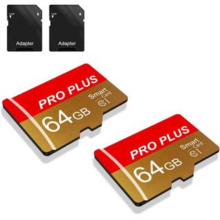 Lot de 2 Cartes Mémoire 64 Go Bliksem TF162 - Micro SD Haute Vitesse avec Adaptateur