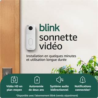Blink Video Doorbell (Nouvelle Génération) - Sonnette vidéo supplémentaire HD - Blanc