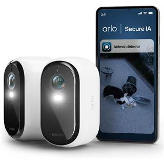 Arlo Essential 3 HD – Caméra extérieure Wi‑Fi 2 caméras blanc