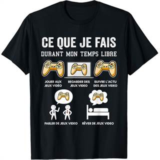 T-Shirt Humour Gaming - Cadeau Gamer Fun pour Homme Femme Enfant