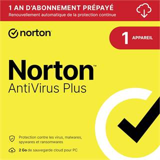 Norton Antivirus Plus 2026 - Protection 1 Appareil (1 An)