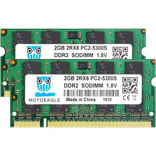 Kit Mémoire RAM DDR2 4Go (2x2Go) SODIMM 667MHz pour PC Portable