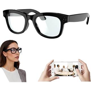 Lunettes Connectées IA avec Caméra HD 500W et Haut-Parleurs