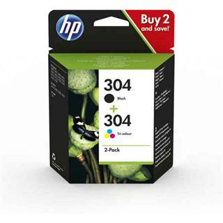 HP 304 - Pack de 2 Cartouches d'Encre Originales N+3 Couleurs