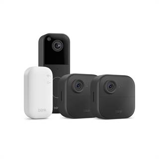 Blink Outdoor 4 + Sonnette Vidéo | Pack Sécurité Maison Connectée HD 1080p Wi-Fi