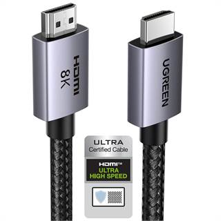 Câble HDMI 2.1 UGREEN 8K 48Gbps - Certifié Haute Vitesse 2M