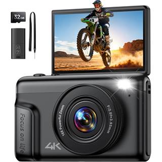 Appareil Photo Numérique 4K 64MP avec Zoom 16x - Compact Vlog