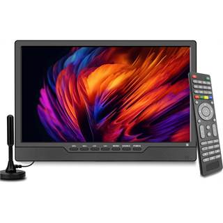 KCR TV Portable 14\" 12V LED HDMI USB avec tuner DVB‑T2 – Noir