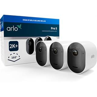 Arlo Pro 5 2K – Caméra extérieure sans fil 3 pièces blanc