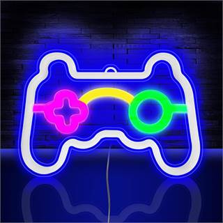 HOTUT Enseigne Lumineuse Néon LED Manette de Jeu – Déco Murale Gamer