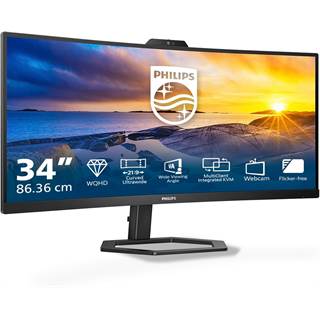 Philips 34E1C5600AM - Moniteur incurvé WQHD 34" avec Webcam et USB-C