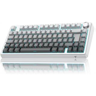 TECURS MK209 – Clavier Gamer 75% sans Fil Tri-Mode RGB Hot-Swap Switch Rouge PBT AZERTY FR