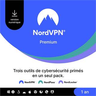 Photo NordVPN Premium - Abonnement 1 An, Pack VPN + Cybersécurité (Code Numérique) - 64,99 EUR
