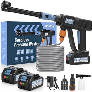 Nettoyeur Haute Pression Sans Fil JVISION - Portable 728 PSI avec 2 Batteries