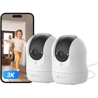 EZVIZ Caméra Surveillance Intérieure 360° 3K - Pack de 2