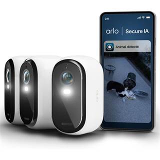 Arlo Essential 3 HD – Caméra de surveillance extérieure sans fil, 3 caméras