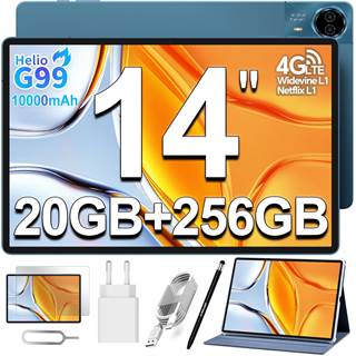 TECLAST T70 Tablette 14" Gaming Android - Helio G99, 20Go RAM, 256Go