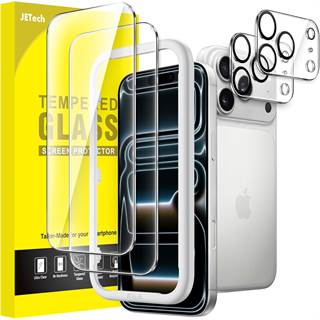 JETech Verre Trempé 9H pour iPhone 17 Pro Max - Double Protection Écran + Caméra
