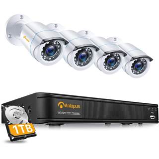 Kit Vidéosurveillance Anlapus : 4 Caméras IP 1080p & DVR 1To