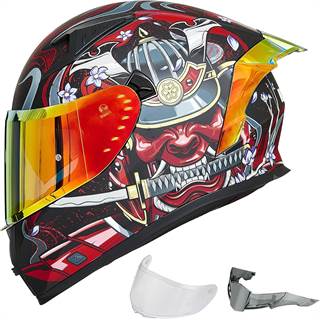 Photo ILM Z501 - Casque Moto Intégral ECE/DOT avec Double Visière (Pinlock) - Armor Red - 209,99 EUR