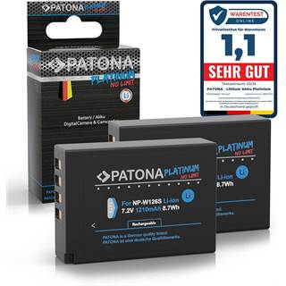 PATONA 2X Batterie Platinum NP-W126s pour Fujifilm - 1210mAh
