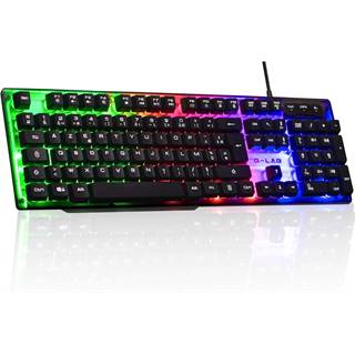 Clavier G-Lab Keyz Néon – Gaming AZERTY USB rétro‑éclairé